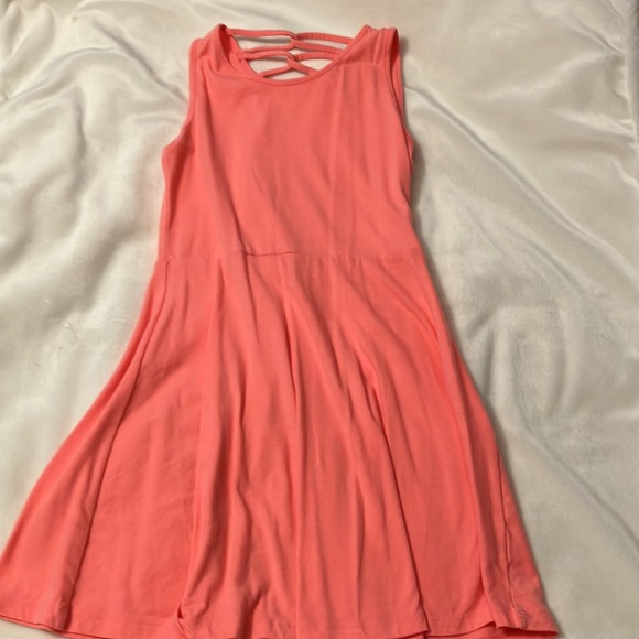 EUC 3 for 1 children’s place Girls 7/8 skater dresses white floral, coral, blue - Picture 7 of 14